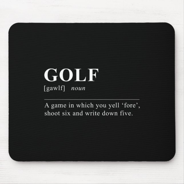 Funny Golf Definition  Mouse Pad (Front)