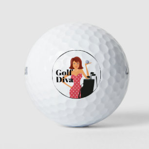 Funny Golf Diva Theme Balls