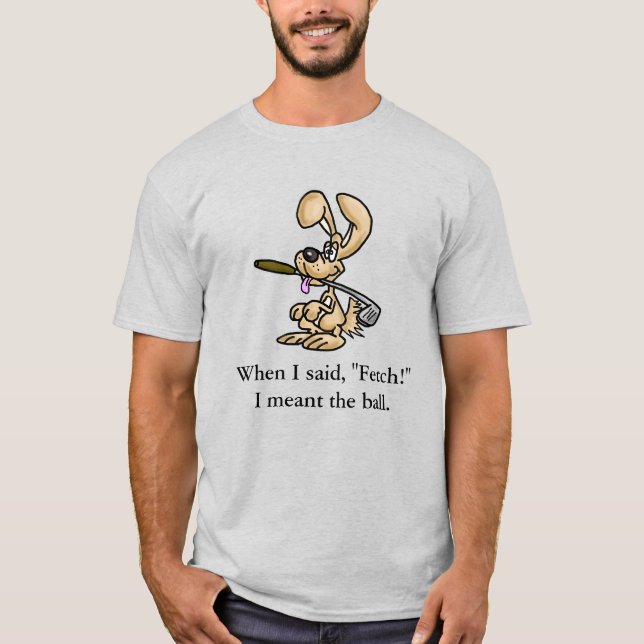 Funny Golf Dog Tshirt (Front)