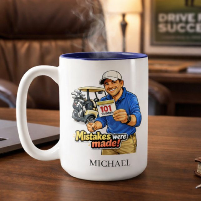 Funny Golf Fail Personalized Coffee Mug (Creator Uploaded)