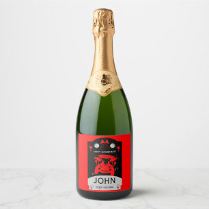 Funny Golf Gift For Beginners Sparkling Wine Label