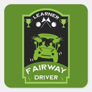 Funny Golf Gift For Beginners Square Sticker