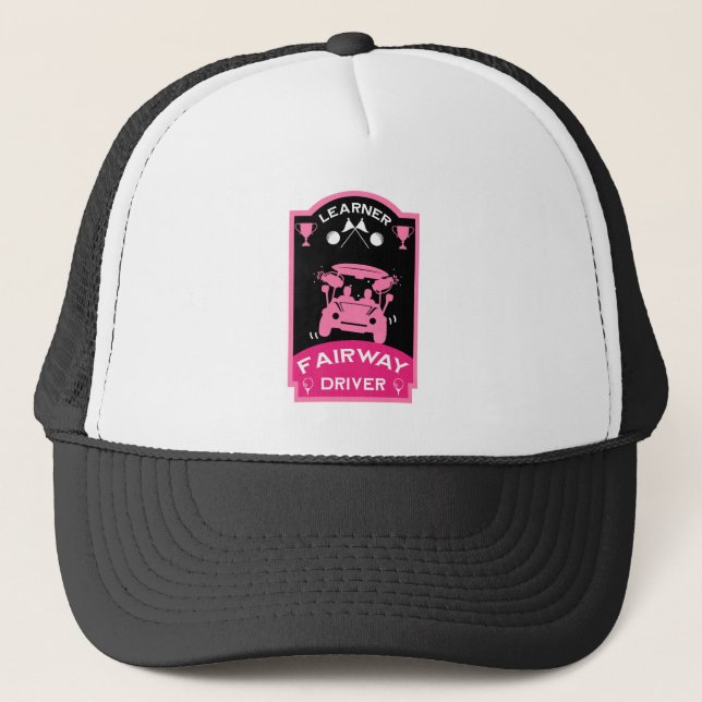 Funny Golf Gift For Beginners Trucker Hat (Front)