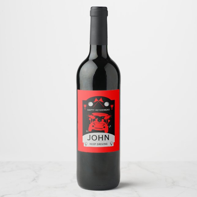Funny Golf Gift For Beginners Wine Label (Front)