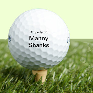 Funny Golf Gift Joke Name Manny Shanks Golf Balls