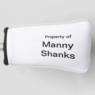 Funny Golf Gift Joke Name Manny Shanks Head Cover
