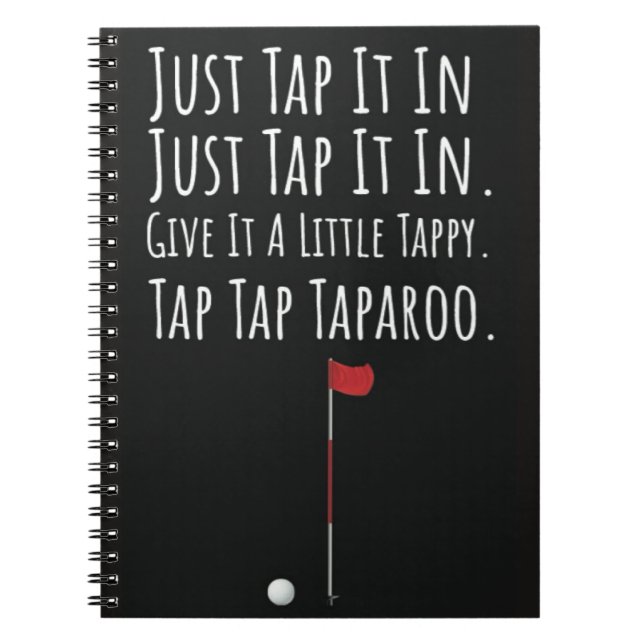 Funny Golf Gifts Golfer Humour Joke Notebook (Front)