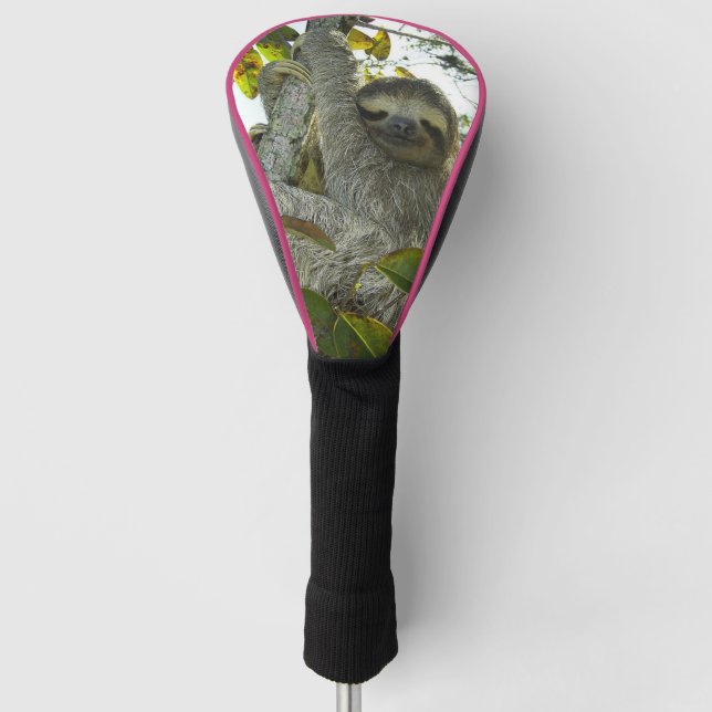 FUNNY GOLF GIFTS SLOTH DRIVER COVER (Front)