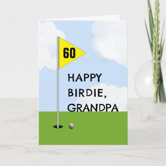 Funny Golf Grandpa Birthday Card (Front)