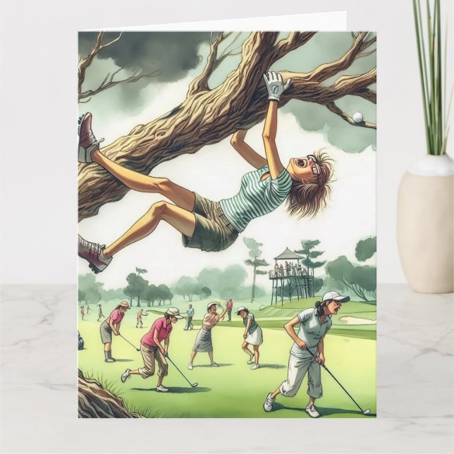 Funny Golf Greeting Card (Front)