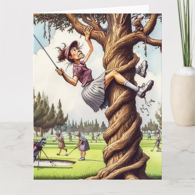 Funny Golf Greeting Card (Front)