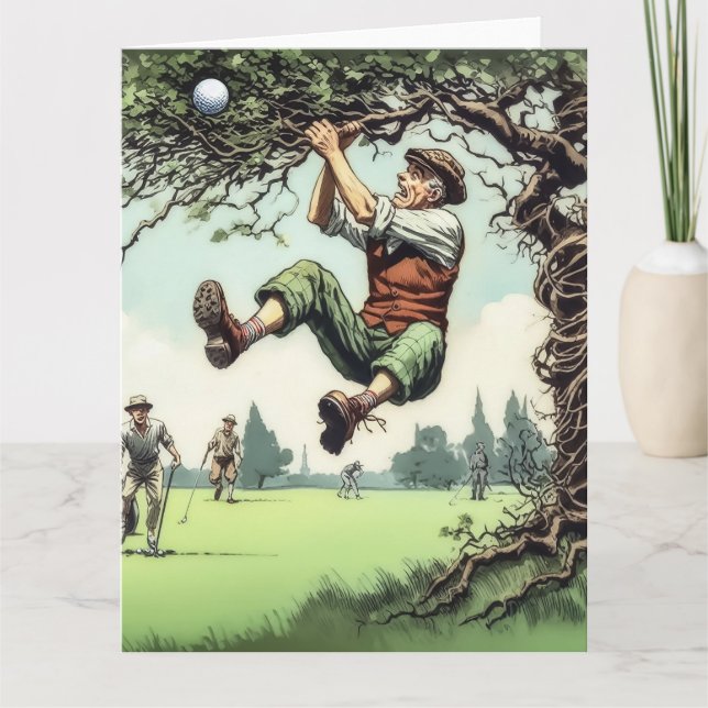Funny Golf Greeting Card (Front)