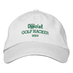 Funny Golf Hacker Custom Monogram Embroidered Embroidered Hat