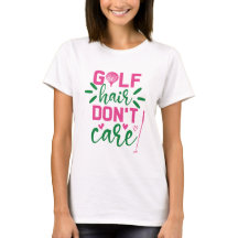 Funny Golf Hair Don't Care Monogram Named Simple