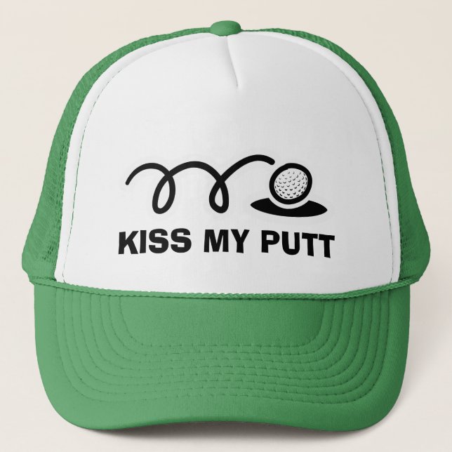 Funny golf hats | Kiss my putt (Front)