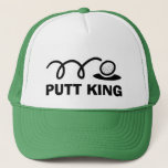 Funny golf hats | Putt King<br><div class="desc">Funny golf hats | Putt King. Cute sports gift idea for men and women golfers. Black and white golf ball and putting hole design. Golfing humour.</div>