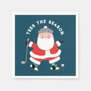 Funny Golf Holiday Napkin