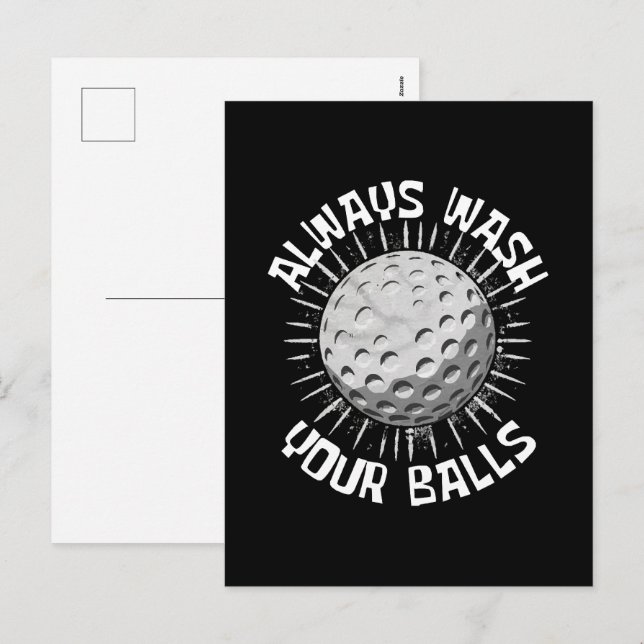 Funny-golf Holiday Postcard (Front/Back)