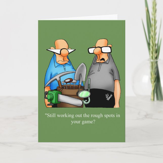Funny Golf Humour  Birthday Card (Front)