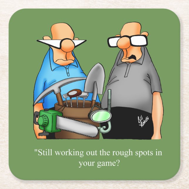 Funny Golf Humour Coaster Gift (Front)