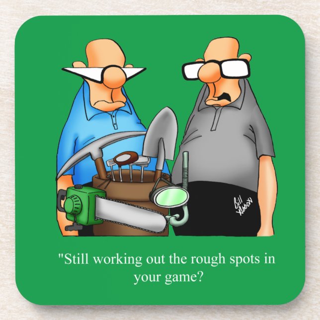 Funny Golf Humour Coaster Set Gift (Front)