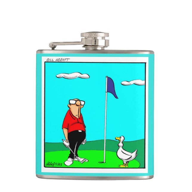 Funny Golf Humour Flask Gift (Front)