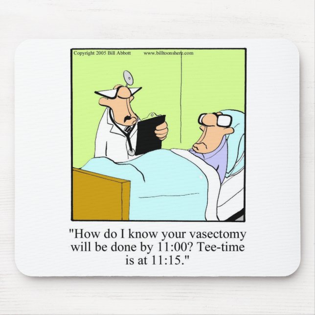 Funny Golf  Humour Mousepad Gift (Front)