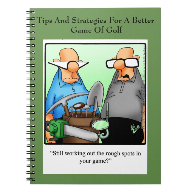 Funny Golf Humour Notebook (Front)