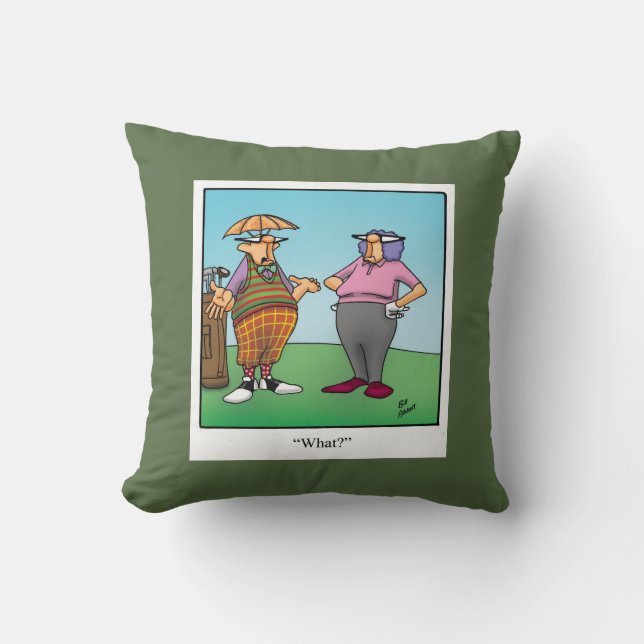 Funny Golf Humour Pillow Gift (Front)