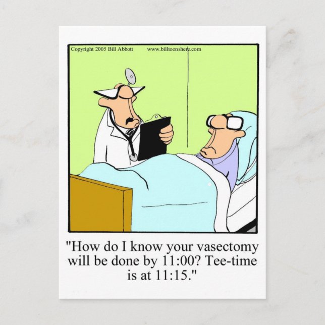 Funny Golf Humour Postcard (Front)