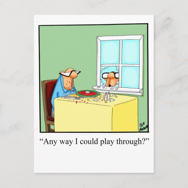 Funny Golf Humour Postcard (Front)