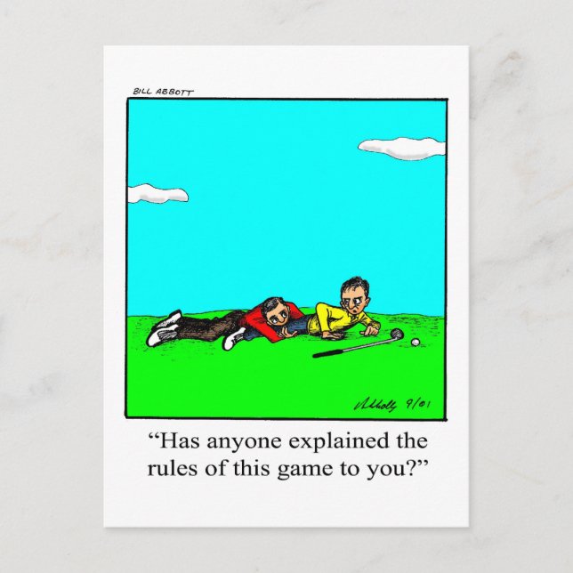 Funny Golf Humour Postcard (Front)