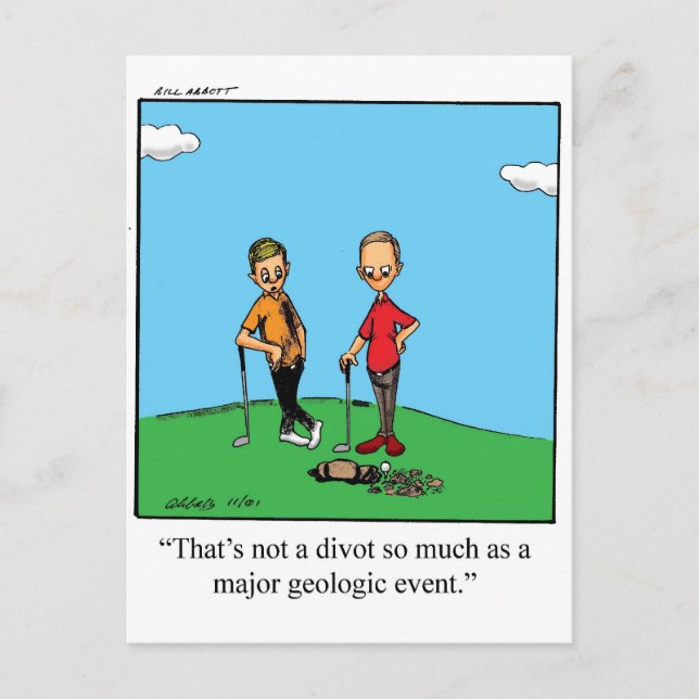 Funny Golf Humour Postcard (Front)