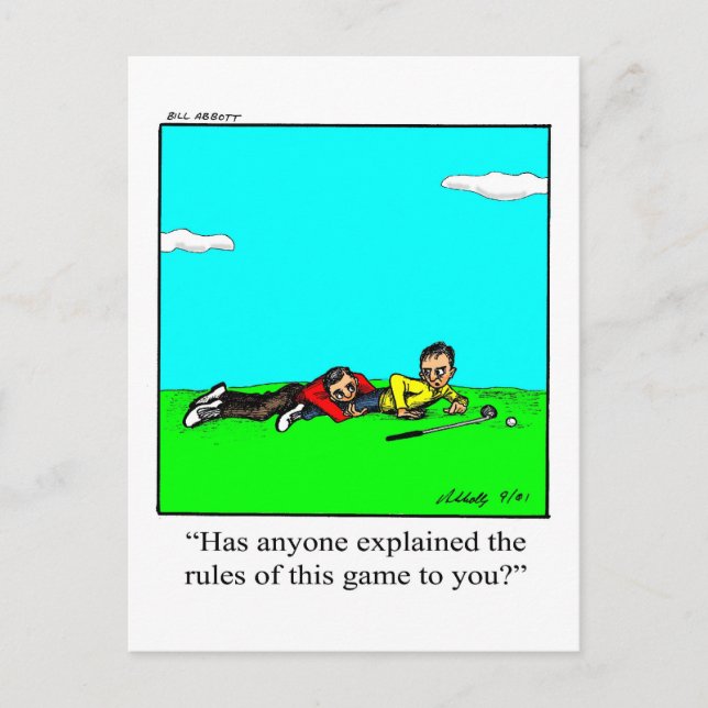 Funny Golf Humour Postcard (Front)