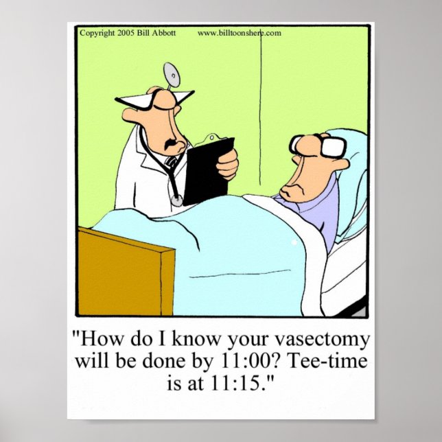 Funny Golf Humour Poster Gift (Front)