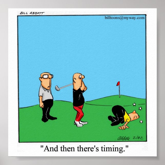 Funny Golf Humour Poster Gift (Front)