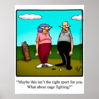Funny Golf Humour Poster Gift
