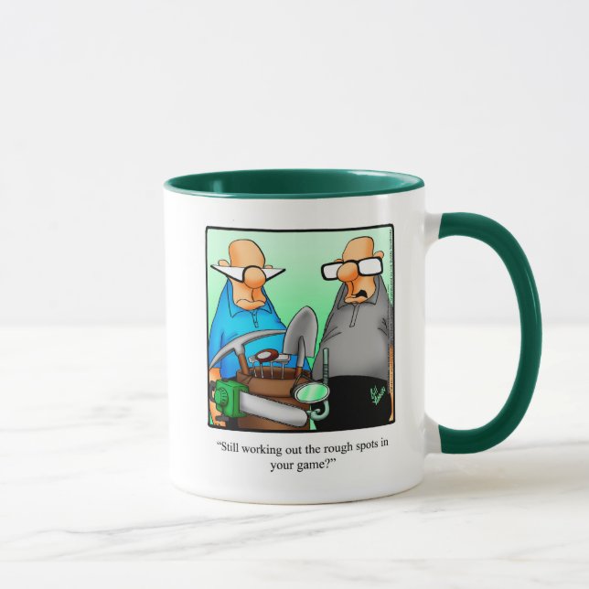 Funny Golf Humour "Rough Spots" Mug (Right)