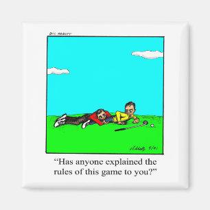 Funny Golf Humour Square Magnet