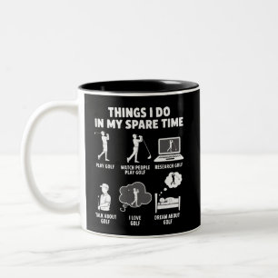 Funny Golf Lover Coach Gifts Dad Grandpa Golfer Two-Tone Coffee Mug