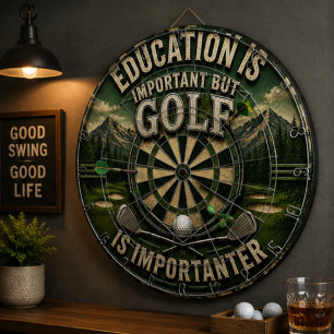 Funny Golf Lover Vintage Sports Game Room Art Dartboard