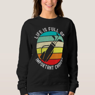 Funny Golf Men Retro Golfing Dad Golfer Retired Ch Sweatshirt
