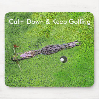 FUNNY GOLF MOUSEPAD, KEEP CALM & KEEP GOLFING MOUSE PAD