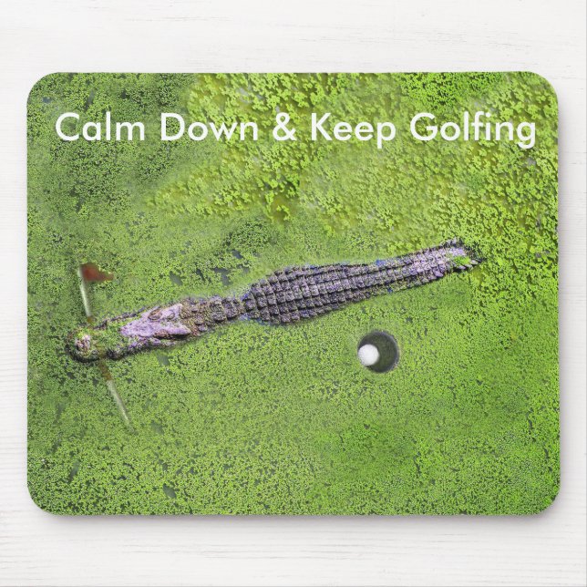 FUNNY GOLF MOUSEPAD, KEEP CALM & KEEP GOLFING MOUSE PAD (Front)