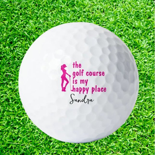 Funny Golf  My Happiness Lady theme Golf Balls (Looking for awesome golf gift ideas?  Make their next outing unforgettable!)