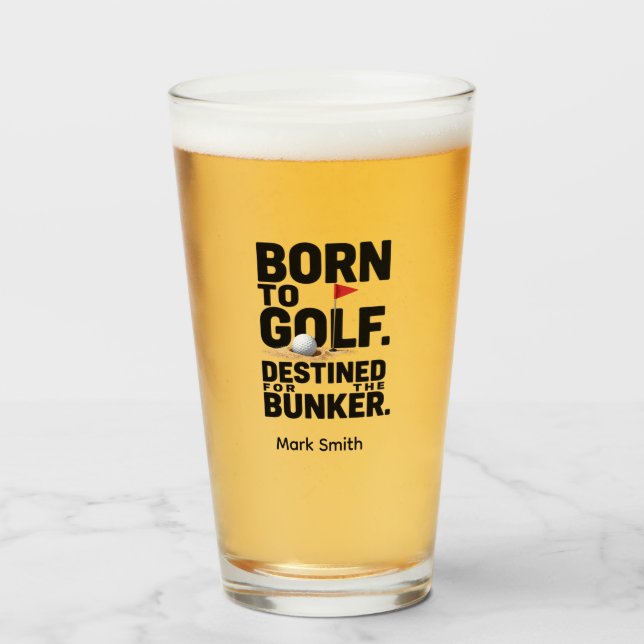Funny Golf Obsession Quote for Golf Addicts  Glass (Front Filled)