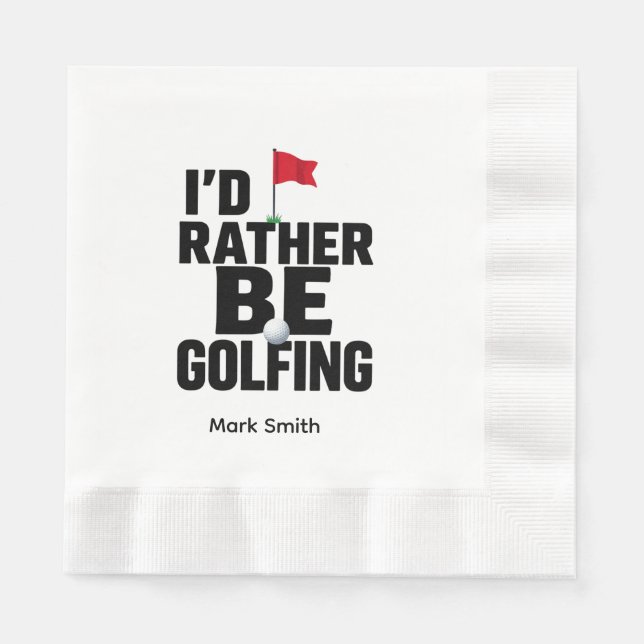 Funny Golf Obsession Quote for Golf Addicts Napkin (Front)