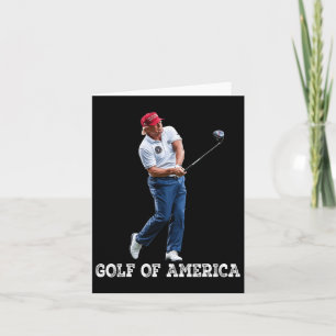 Funny Golf Of America Donald Trump 1 Card