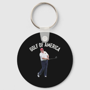 Funny Golf Of America Donald Trump Pun Key Ring