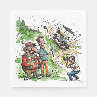 Funny Golf Paper Luncheon Napkins